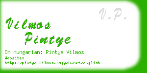 vilmos pintye business card